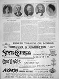 Old Antique Print 1906 Lewis-Hill Gatti Tangye Sweatman Melba Cigarettes 20th
