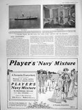 Old Antique Print 1906 Araguaya Royal Mail Steam Ship Players Cigarettes 20th