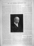 Original Old Antique Print 1906 Portrait Colonel Saunderson Ireland Parliament