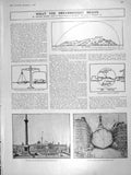 Old Antique Print 1906 Dreadnought Ship Prince Saxony Marie White Currie 20th