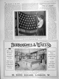 Old Antique Print 1906 Star-Spangled Banner Lady Lower America Oklahoma 20th