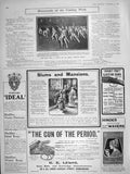 Old Antique Print 1906 Iron Wand Drill German Gymnastic Society Lewis Gun 20th