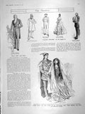 Old Antique Print 1906 Lyric Theatre Waller Newcombe Harding Men Fighting 20th