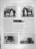Original Old Antique Print 1906 German Army Transmitting Herbert Ayrton Thaulow