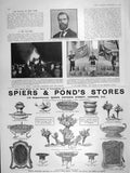 Old Antique Print 1906 Hughes New York Festival Croydon King Scots Guards 20th
