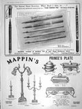 Original Old Antique Print 1906 Swan Fountain Pen Mappin Prince'S Plate London