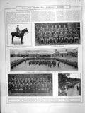 Original Old Antique Print 1906 Melvill Mnchester Army King Edward Prince Olaf