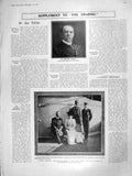 Old Antique Print 1906 Durand King Spain Pelayo Ship Louis Dewars Whisky 20th