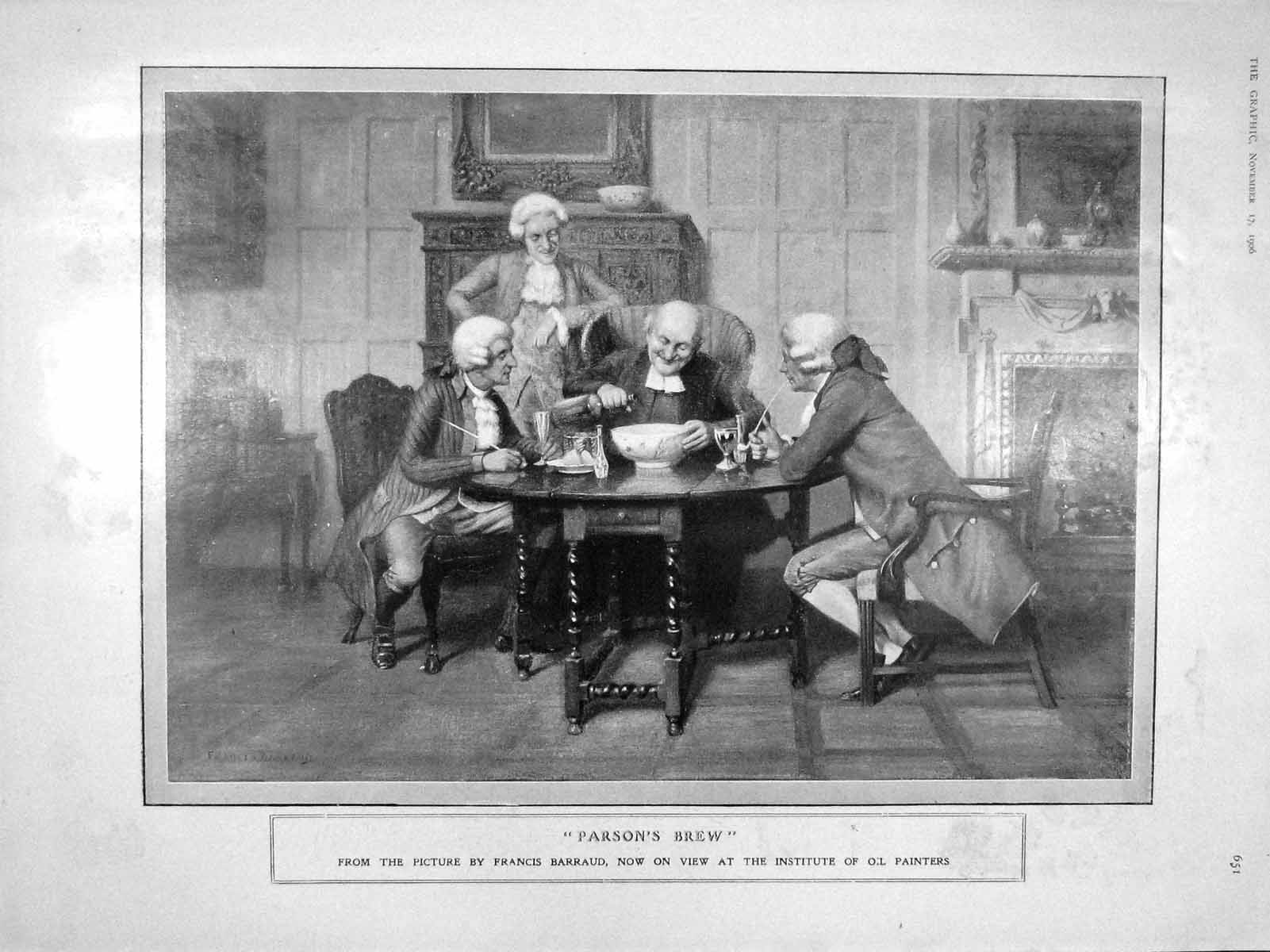 Old Antique Print 1906 Parsons Brew Men Parliament Crewe Canterbury Lord 20th