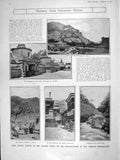 Old Antique Print 1906 Bhutan Monastery Lhalong Tu-Wa White Batternberg 20th