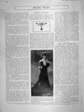 Old Antique Print 1906 Ladies Fashion Demi-Toilette Velvet Alencon Manuel 20th