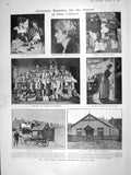 Old Antique Print 1906 Helier Poor Children Christmas Smithfield Market 20th