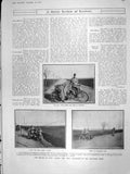 Original Old Antique Print 1906 Motor Cycles War Austrian Army Africa Kearton
