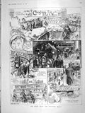 Original Old Antique Print 1906 Christmas Mail Post Office Birrell Churchill