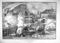 Original Old Antique Print 1906 Market Day Montreuil Boulogne France Animals