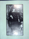 Original Old Antique Print 1906 Portrait Prince Rupert Twelve Years Pet Dog
