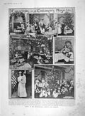 Old Antique Print 1907 Christmas Children Hospital County Hall Dubasoff 20th