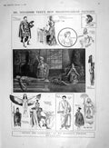 Original Old Antique Print 1907 Antony Cleopatra Majesty Theatre Mailbags Ship