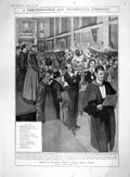 Original Old Antique Print 1907 Boar'S Head College Oxford Princess Connaught