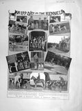 Original Old Antique Print 1907 Duke Beaufort Dogs Badminton Professor Herkomer