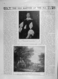 Original Old Antique Print 1907 Admiral Ruyter Portrait Hay Cart Gainsborough