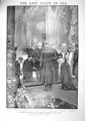 Antique Old Print 1907 Mourners Baroness Burdett-Coutts Abbey Keppel Peel 20th