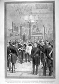 Old Antique Print 1907 Presentation King Alfonso Prince Austrias Spain 20th