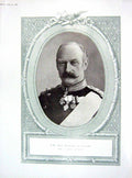 Original Old Antique Print 1907 Portrait King Frederick Denmark Queen Louise