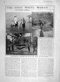 Original Old Antique Print 1907 Travelling Africa Madame Cabra Congo Free State