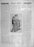 Old Antique Print 1907 Theatre Gown Striped Blue White Silk Fashion Dress 20th