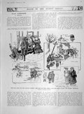 Original Old Antique Print 1907 Italian Riviera Genoa Remo Snow Lady Noel Smith
