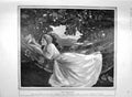 Original Old Antique Print 1907 Lady Hammock Garden Brougham Vaux Abe 20th