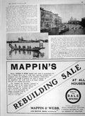 Old Antique Print 1907 Carnival Venice Canal Gondolas Mappin Webb London 20th
