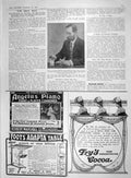 Original Old Antique Print 1907 Bishop Varalettes Man Drink Fry'S Cocoa Piano
