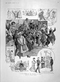 Old Antique Print 1907 Carnival Nice France Lady Bunsen Henry Battenburg 20th
