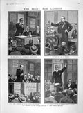 Original Old Antique Print 1907 London Cornwall Bull Benn Lyttelton Suffragists