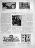 Original Old Antique Print 1907 Taximeter Electrobus Stamp Machine Amir India