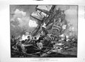 Original Old Antique Print 1907 Pioneers Glory Battle Ship Lagos Powell-Cotton