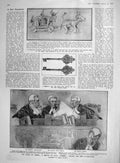 Original Old Antique Print 1907 Lords Cozens-Hardy Collins Farwell Diana Horses