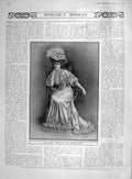Original Old Antique Print 1907 Portrait Woman Fashion Kimono Gown 20th Century