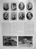 Original Old Antique Print 1907 Elevated Railway York Herring Dixon Jews Rubens