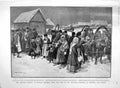 Original Old Antique Print 1907 Russian Famine Molvino Kazan Peasants Braila
