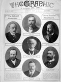 Original Old Antique Print 1907 Premier Jameson Botha Bond Laurier Moor Deakin