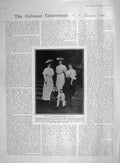 Original Old Antique Print 1907 Portrait General Botha Helen Children England