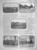 Original Old Antique Print 1907 Asylum Manor Long Grove Epileptic Horto 20th