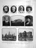 Original Old Antique Print 1907 Prince Wales Glasgow Kelvin Blythswood Glasgow