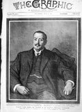 Original Old Antique Print 1907 Portrait General Louis Botha Premier Parliament