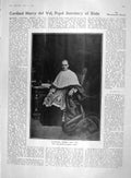 Original Old Antique Print 1907 Cardinal Merry Del Val Prince Wales In 20th