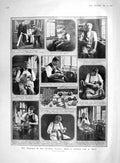 Original Old Antique Print 1907 Cricket Ball Manufacture Churchill Smith 20th