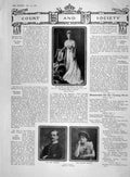 Original Old Antique Print 1907 Duchess Saxe-Coburg Wolseley Knollys Portsmouth